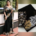 Indian premium soft Georgette quality embroidery work
