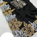 Indian premium soft Georgette quality embroidery work - Image 2