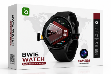 BWI6 Camera Smart Watch with Health Monitoring and SIM Card Support