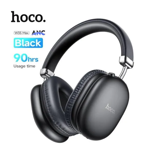 Hoco W35 Max ANC Wireless Bluetooth Headphone Black 90 Hours Battery
